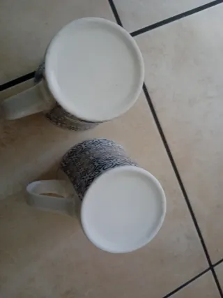 Set 2 Tazze Just Porcellana Blu Bianco