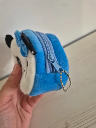 Monedero peluche panda azul