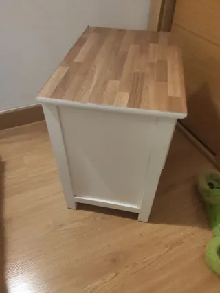 Mesita de noche 2 cajones madera