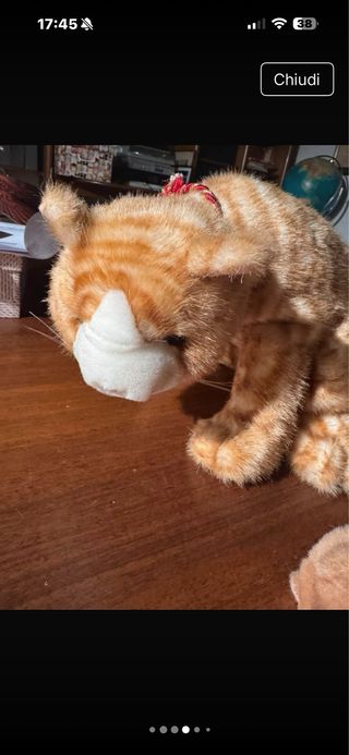 Peluche Gatto con Gattino Lungo 60 cm con la coda
