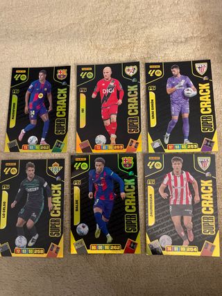 Lote 6 cromos Panini Adrenalyn XL Super Crack