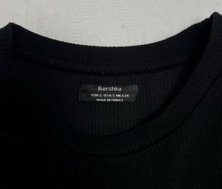 Camiseta negra manga larga Talla S