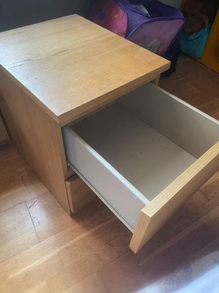Mesita de noche / Cajonera madera 2 cajones