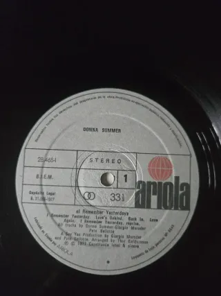 Vinilo Donna Summer - I Remember Yesterday