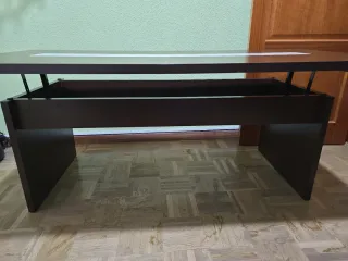 Mesa de centro moderna madera y cristal