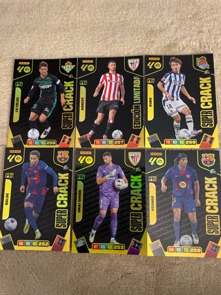 Lote 6 cromos fútbol Panini Adrenalyn XL