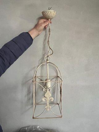 Lámpara colgante de metal estilo vintage