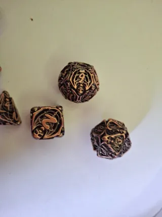 Set Dados Góticos Bronce