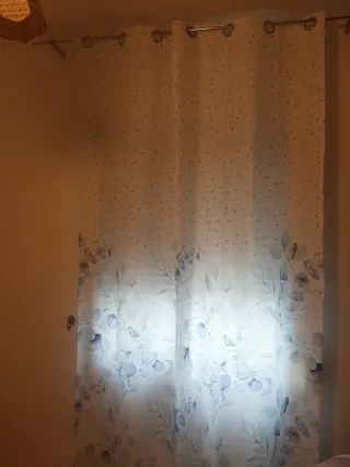 Cortinas decorativas con flores