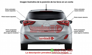 Piloto Paragolpes Trasero Derecho FORD FIESTA Mk7