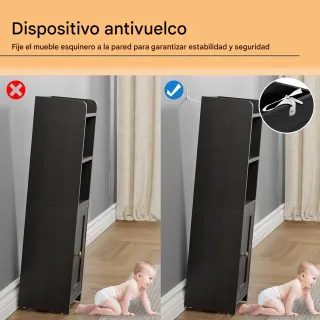 Armario Baño Madera Negro