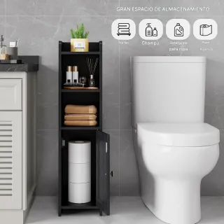 Armario Baño Madera Negro