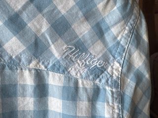 Camisa Tommy Hilfiger cuadros azul y blanco