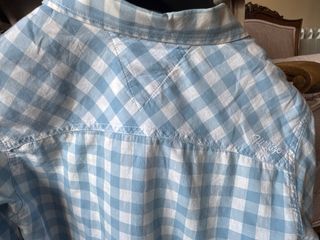 Camisa Tommy Hilfiger cuadros azul y blanco