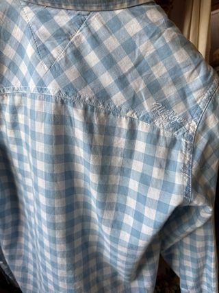 Camisa Tommy Hilfiger cuadros azul y blanco