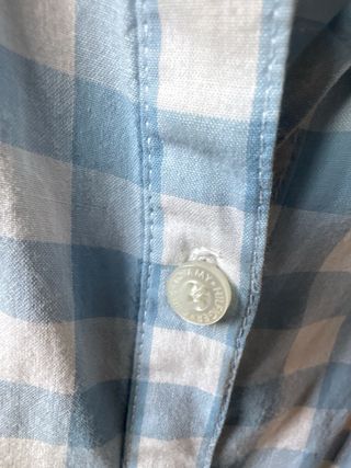 Camisa Tommy Hilfiger cuadros azul y blanco