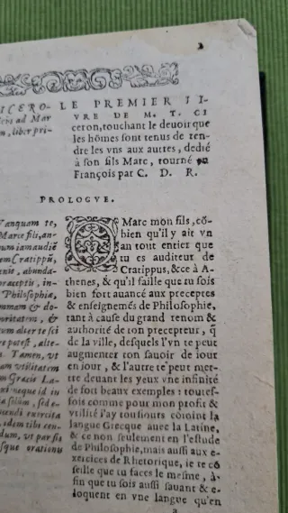 1569 CICERON, los deberes delos hombres, antiguo