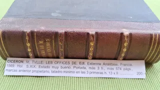 1569 CICERON, los deberes delos hombres, antiguo
