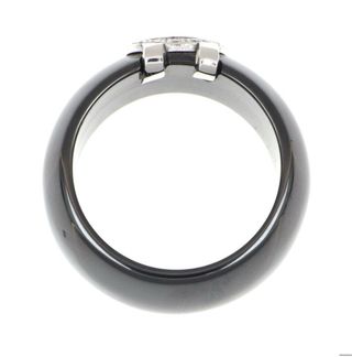 Anillo cerámica y oro blanco 18k con diamantes