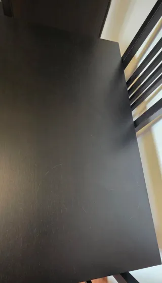 Wengue mesa extensible comedor negro-marrón 4-8