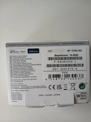 Auriculares Sony WF-C500 Blancos