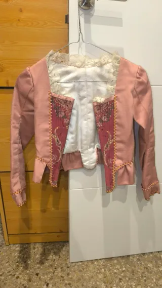 Traje Fallera Niña Rojo y Dorado