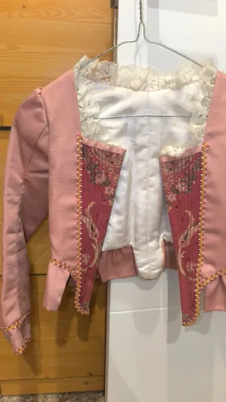 Traje Fallera Niña Rojo y Dorado