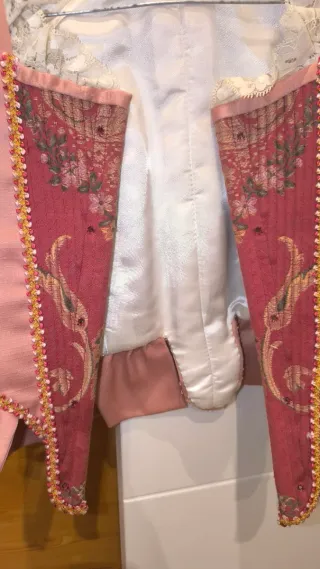 Traje Fallera Niña Rojo y Dorado