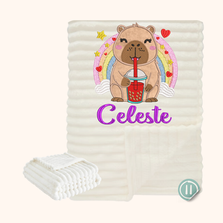 Manta bebé personalizada bordada 1x1.50m
