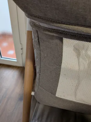 Minicuna con patas de madera Jané woods