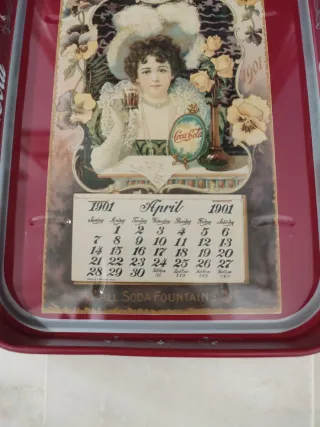 BANDEJA METÁLICA COCA-COLA VINTAGE 1901