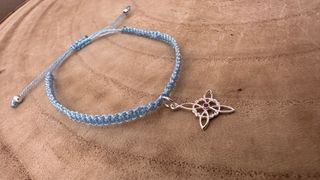 Pulsera Nudo de Brujas Plata Ley Artesanal