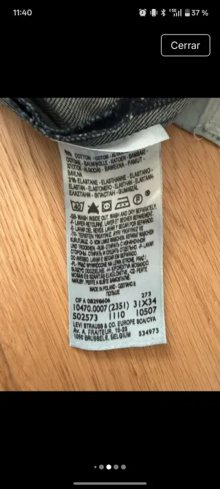 Pantalón vaquero mujer Levi's azul