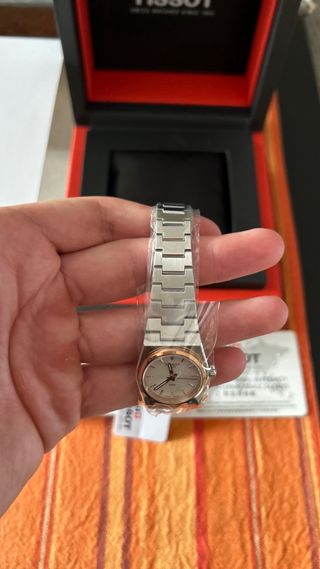 Tissot PRX 25mm Blanco y Oro Rosa