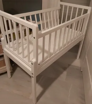 Cuna colecho 40x80 madera blanca