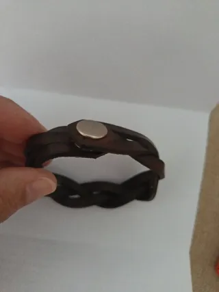 Pulsera Cuero Trenzado Hombre