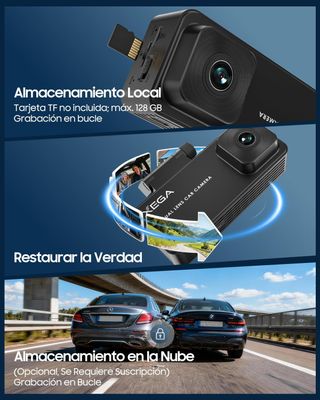 XEGA 2K 4G Dash Cam Coche Tarjeta SIM