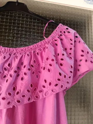 Camiseta volante rosa talla 48/4XL nueva