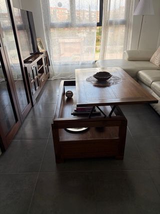 Conjunto de mesa elevable y mueble tele Banak