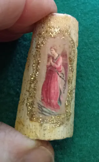 4 Magneti Fatti a Mano con Angeli su Coccio