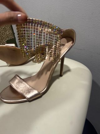 Sandalias Liu Jo Oro Rosa Joya