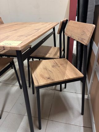 Mesa y 4 Sillas Cocina Madera NUEVA