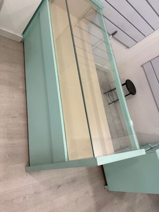 Vitrina comercial cristal y madera
