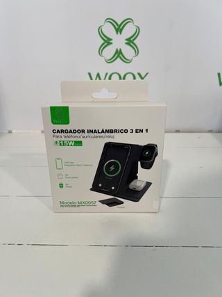 WOOV Cargador Inalámbrico 3 en 1 15W