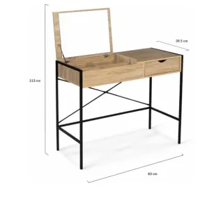 Tocador moderno madera y metal Con banco