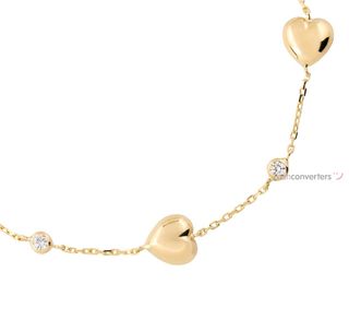 pulsera oro 18k con piedra con circonita