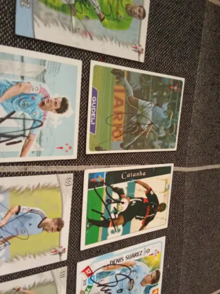 Cromos firmados Celta de Vigo