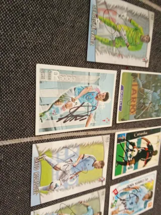 Cromos firmados Celta de Vigo