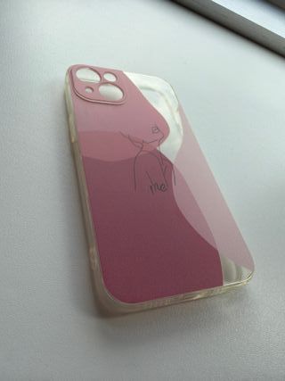 Funda iPhone 13 Diseño Abstracto Rosa