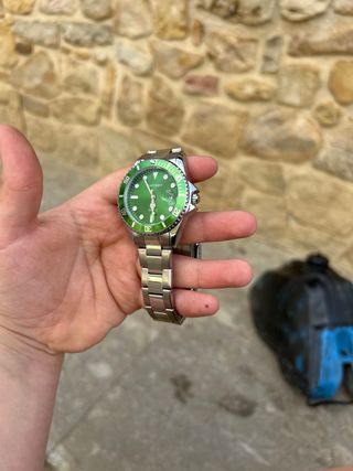 Reloj Gatsby Hombre Verde y Plateado